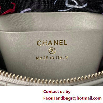 Chanel Lambskin  &  Gold-Tone Metal Clutch with Chain Bag AP4000 Gray 2025